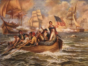 Lago Erie Batalla Perry Transferencia Moran Pinturas al óleo